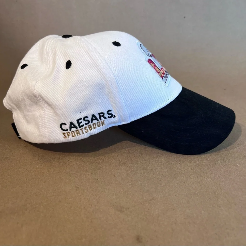 NWOT Super Bowl LIX White Black Caesars Sportsbook  Cap Hat 2XL 100% Cotton